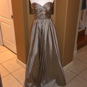 Watters & Watters gold evening gown.